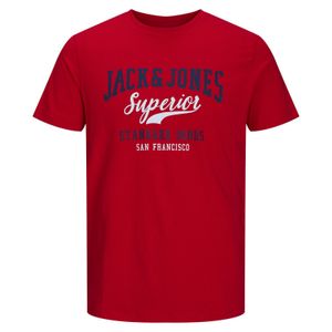 Jack&Jones T-Shirt Übergröße rot modischer Logodruck