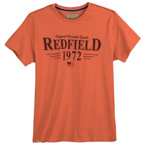 Redfield T-Shirt Übergröße koralle cooler Logo-Print