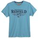 Redfield T-Shirt Übergröße hellblau cooler Logo-Print