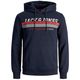 Jack&Jones Hoodie Logo JJIRON navy Übergröße