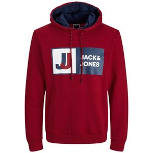 Jack&Jones Hoodie Logo JCOLOGAN rot Übergröße