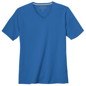 Redmond Basic T-Shirt V-Neck azurblau große Größen