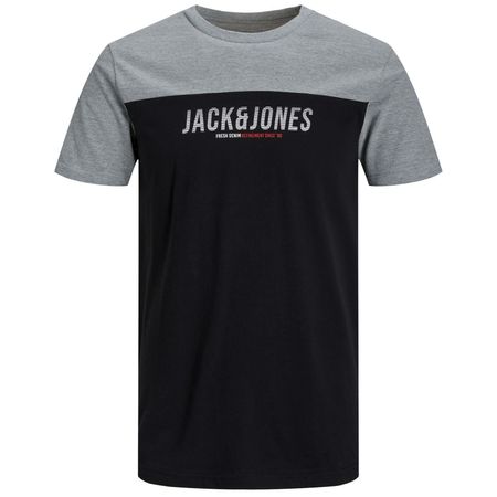 Jack&Jones XXL Logo T-Shirt schwarz-grau JJEDAN
