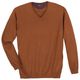 Ragman XXL Pullover V-Neck Kaschmir-Anteil terra