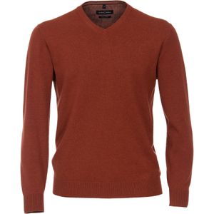 CasaModa XXL Pullover V-Neck terracotta melange