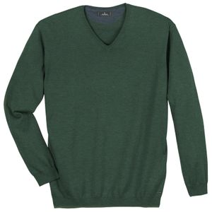 Ragman XXL V-Pullover Kaschmir-Anteil dunkelgrün