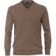 CasaModa V-Neck Pullover Übergröße braun melange