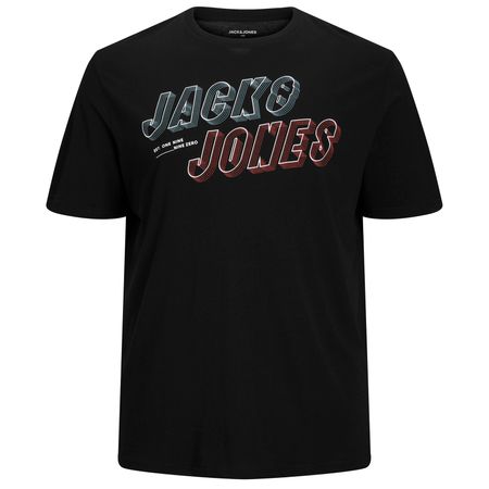 Jack&Jones Übergrößen T-Shirt schwarz Print 3D-Optik