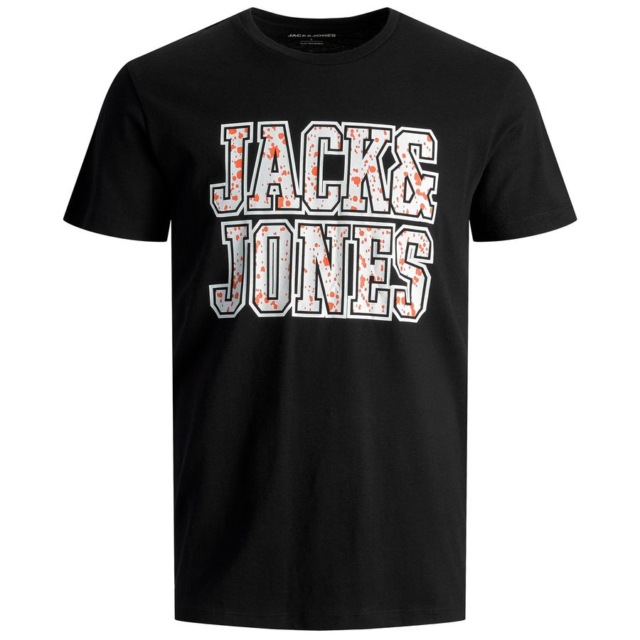 Jack&Jones T-Shirt Übergröße schwarz Logoprint JJNEON