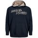 Jack&Jones Kapuzen-Sweater XXL navy Print 3D-Optik