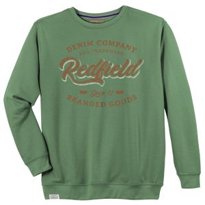 Redfield XXL Sweatshirt Vintage-Logoprint salbeigrün