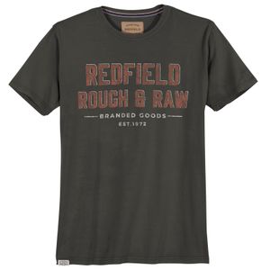 Redfield T-Shirt Übergröße dunkelgrau Rough & Raw