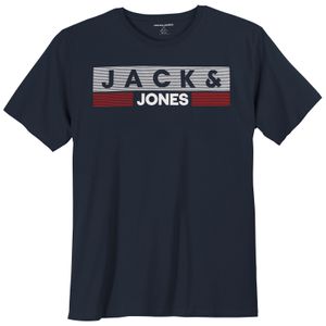 Jack&Jones Logo T-Shirt Übergröße navy JJECORP