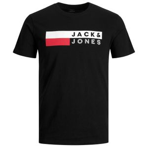 Jack&Jones Logo T-Shirt Übergröße schwarz JJECORP