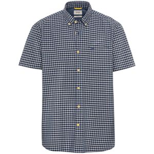 Camel Active Kurzarmhemd Übergröße denimblau kariert