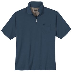 Hajo Zipper Poloshirt Übergröße Stay Fresh marine