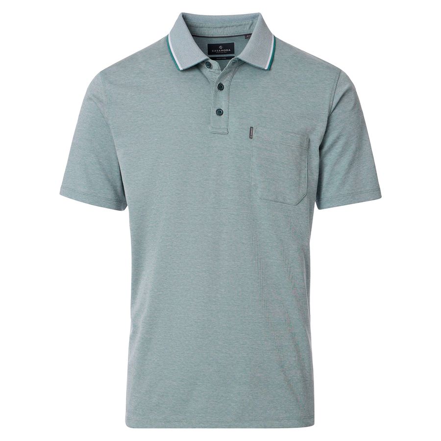 CasaModa XXL Polo salbeigrün melange "easy care"