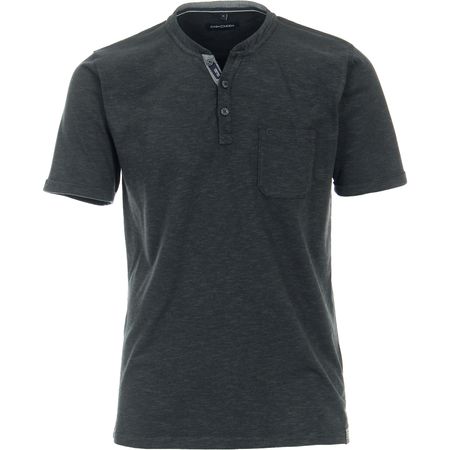 CasaModa Henley T-Shirt Übergröße oliv-navy gestreift CasaModa Henley T-Shirt Übergröße oliv-navy gestreift
