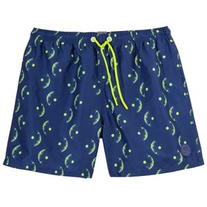 Ceceba XXL Badeshorts blau-grün Neon-Alloverprint