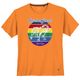 Ragman Print T-Shirt Übergröße orange Rainbow Beach