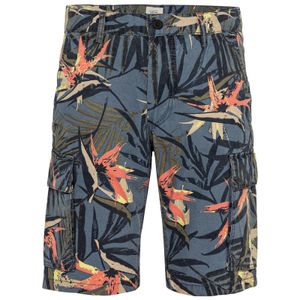 Camel Active XXL Cargoshorts graublau-rot Floralprint