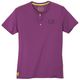 Redfield Übergrößen Henley T-Shirt Brustprint lila