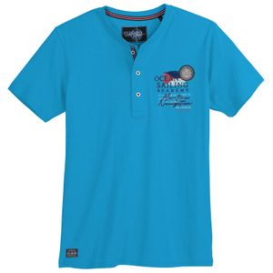 Redfield XXL Henley T-Shirt Ocean Sailing türkisblau