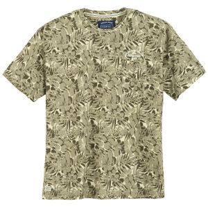 Redfield Übergrößen T-Shirt Floralmuster khaki