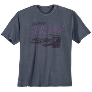 Redfield XXL T-Shirt blaugrau Used Print Surfing