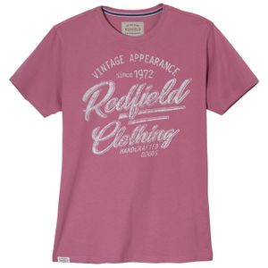 Redfield Übergrößen T-Shirt Logo-Vintageprint altrosa