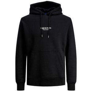 Jack&Jones Übergrößen Hoodie Mini-Print schwarz