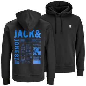 Jack&Jones XXL Hoodie Rückenprint schwarz JCOUNSEEN