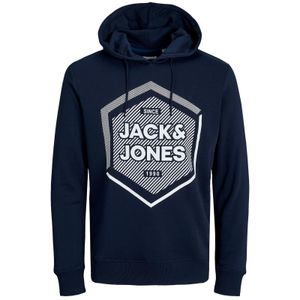 Jack&Jones XXL Hoodie dunkelblau Logoprint JJSTEIN