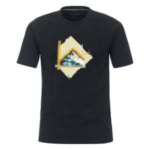 CasaModa Übergrößen T-Shirt navy Print NØR/EXP