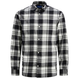 Jack&Jones XXL Karo-Hemd JORJOSHUA schwarz-weiß 