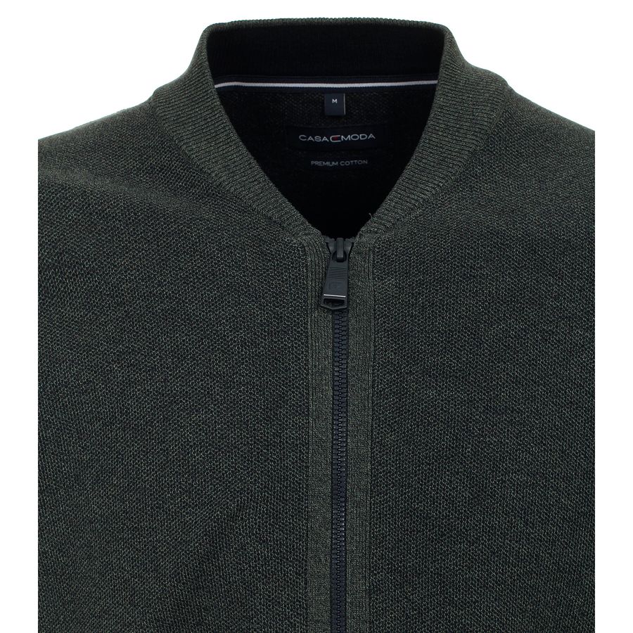 Cardigan Uomo CASAMODA In Tinta Unita | Girocollo Con Tasche | 100% Cotone Comfort - 5