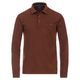 CasaModa XXL Langarm-Poloshirt terracotta melange