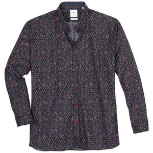 Haupt XXL Langarmhemd Allovermuster navy-multicolor