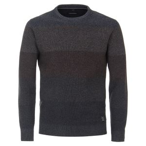 CasaModa XXL Pullover Melangeoptik blau-beige-braun