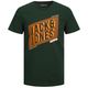 Jack&Jones T-Shirt Übergröße grün Frontprint JJNET