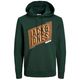 Jack&Jones XXL Hoodie grün Frontprint JJNET