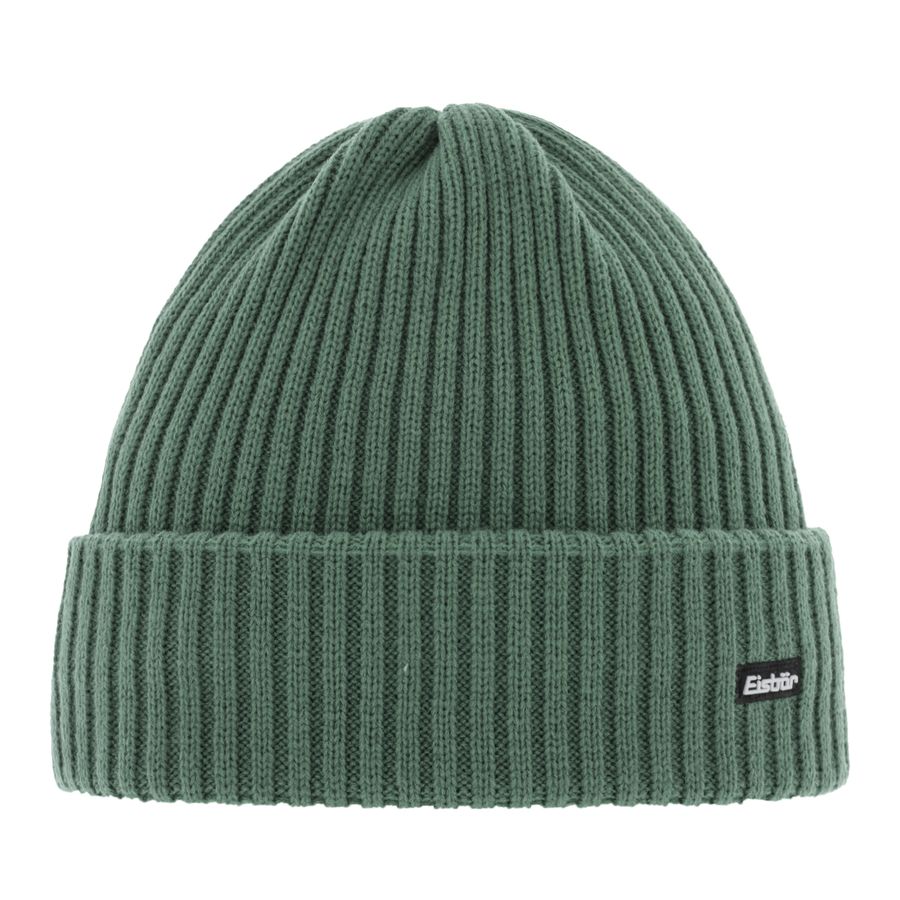 Eisbär Rippenstrick Strickmütze Ripp hellgrün