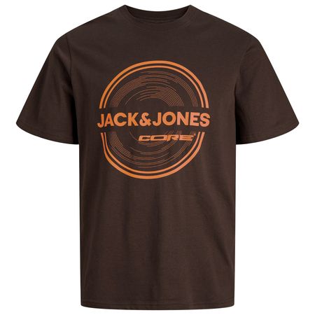 Jack&Jones Übergrößen T-Shirt braun Logo-Print