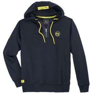 Redfield Hoodie Zipper Übergröße navy Kontrastdetails