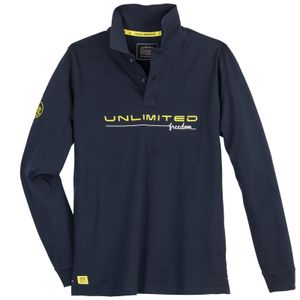 Redfield XXL Langarm-Poloshirt UNLIMITED navy