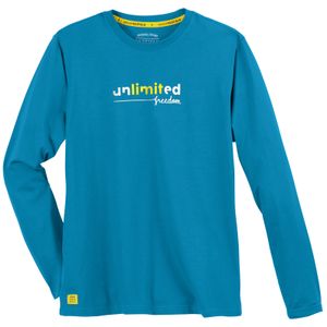 Redfield Übergrößen Langarmshirt unlimited türkisblau