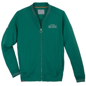 Redfield Übergrößen Sweatjacke College-Style grün