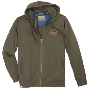 Redfield XXL Kapuzen-Sweatjacke khaki Brustprint