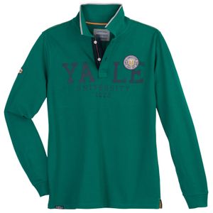 Redfield Übergrößen Langarm-Poloshirt Yale grün