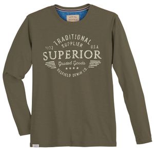 Redfield Übergrößen Langarmshirt SUPERIOR khaki